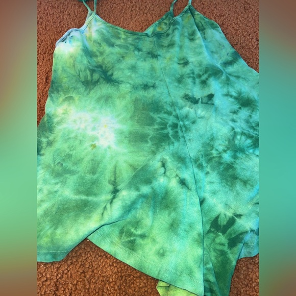 🌿Organic🌀Reiki Infused Psychedelic Tie Dye Jungmaven Hemp Sespe Short Romper - Picture 8 of 11